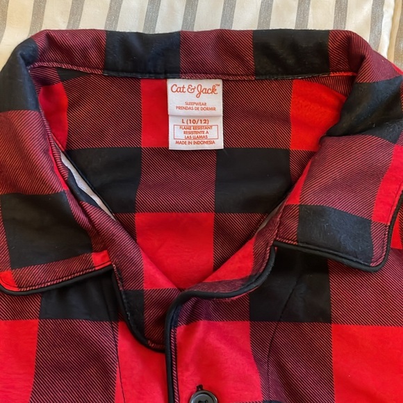 Cat & Jack PJ set buffalo plaid size 10-12 - Picture 7 of 8